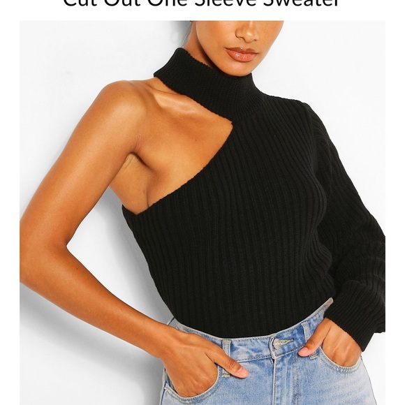 Brand New Boohoo cut out sweater -szL - Picture 1 of 4